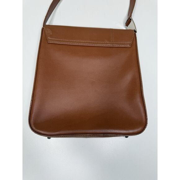 Oroton Australia Shoulder Bag Brown Leather Small Magnet Close Bottom Stud Purse - Picture 3 of 9